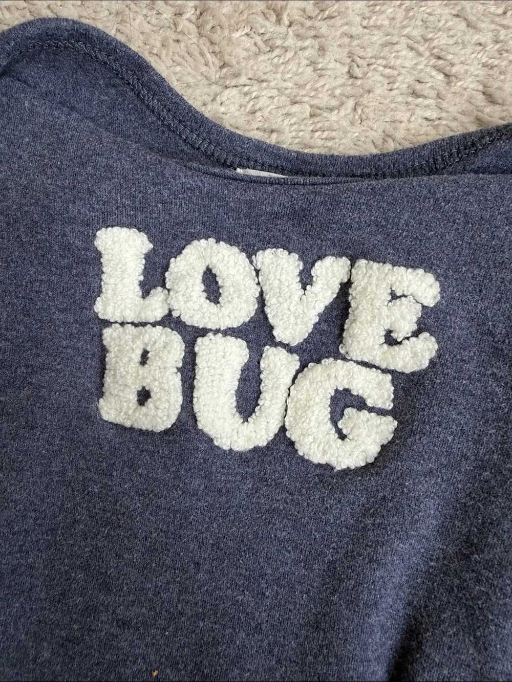 Unisex Baby “Love Bug” Outfit - Gray & Red
